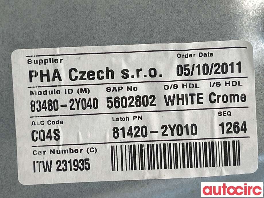 Ruteheis til Hyundai Ix35 2010-2015  (HYUNDAI|834022Y000||83480-2Y040)