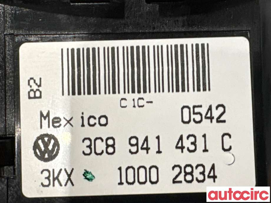 Bryter lys til VW Golf VI 2008-2012 (VOLKSWAGEN|3C8941431C|)