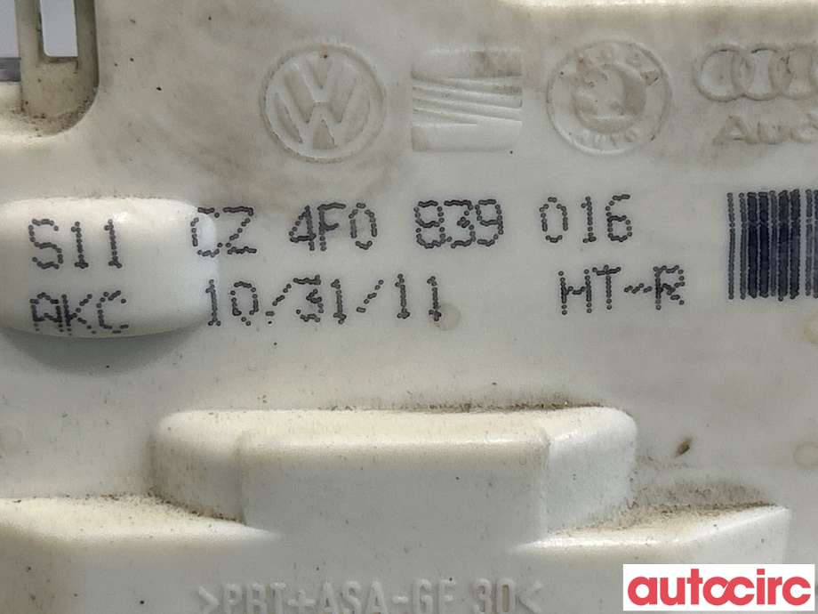 Låsekasse høyre bak til Audi A3 2009-2012 (Type II, Fase 2)  (AUDI|4F0839016|)
