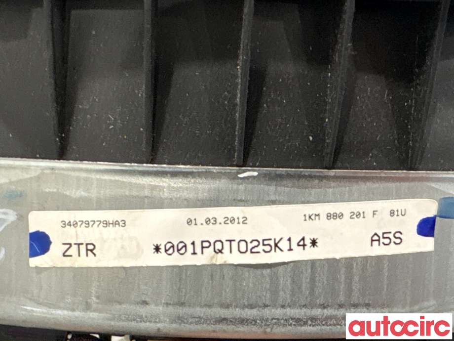 Airbag rattpute til VW Golf VI 2008-2012 (VOLKSWAGEN|1KM880201G||1KM880201F)