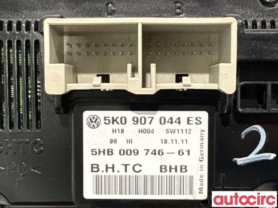 Varmeapparat betjening til VW Golf VI 2008-2012  (VOLKSWAGEN|5K0907044ES|5HB009746-61|5K0907044HB)