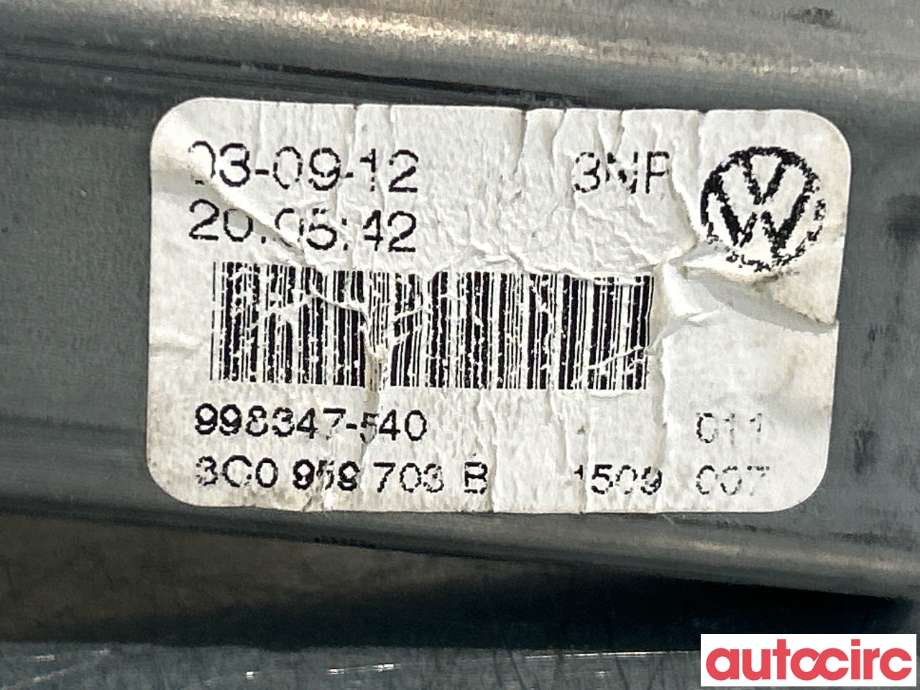 Ruteheis venstre bak til VW Golf VI 2008-2012 (VOLKSWAGEN|3C0959703B|998347-40)