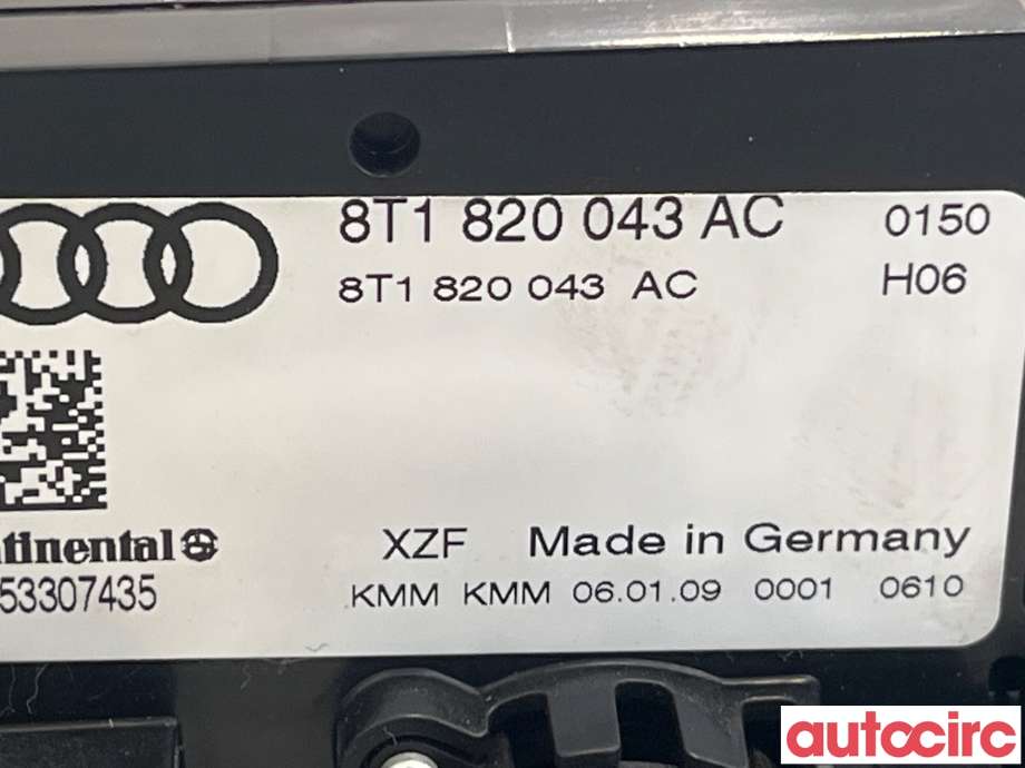 Varmeapparat betjening til Audi A4 2007-2014 (Type IV) (B8) (B8) (AUDI|8T1820043AK|8T1820043AC)