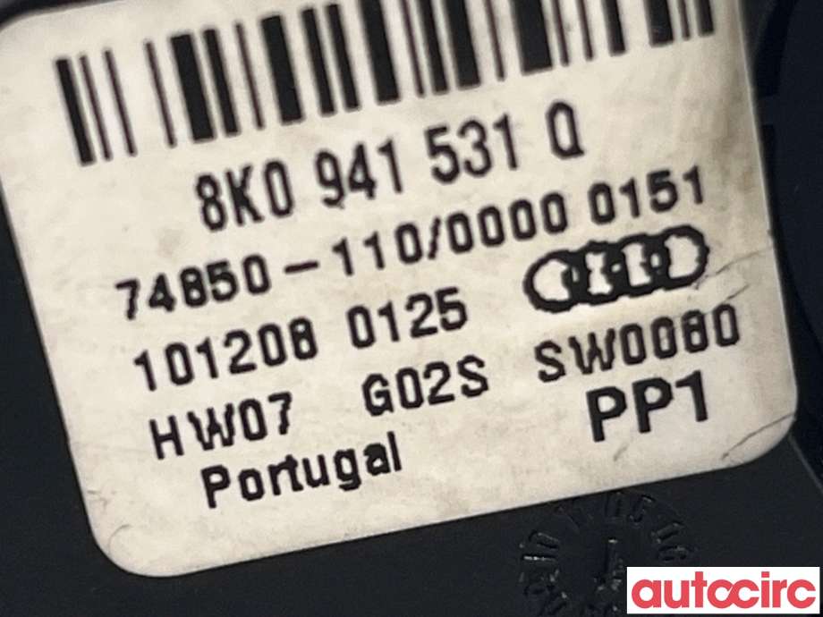 Bryter lys til Audi A4 2007-2014 (Type IV) (B8) (B8) (AUDI|8K0941531AS||8K0941531Q)