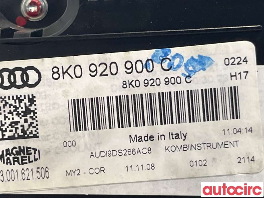 Instrumentpanel til Audi A4 2007-2014 (Type IV) (B8) (B8) (AUDI|8K0920900DX|8K0920900C)