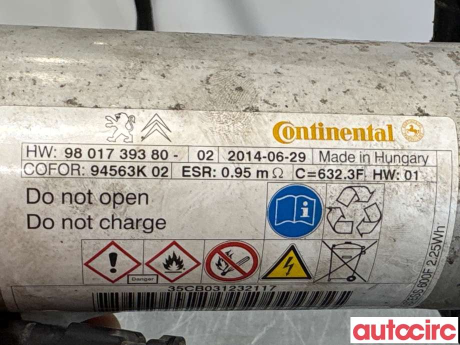 Diverse deler til Citroën C4, Cactus 2014-2017 (Fase 1) (CITROEN|9801739380|94563K)