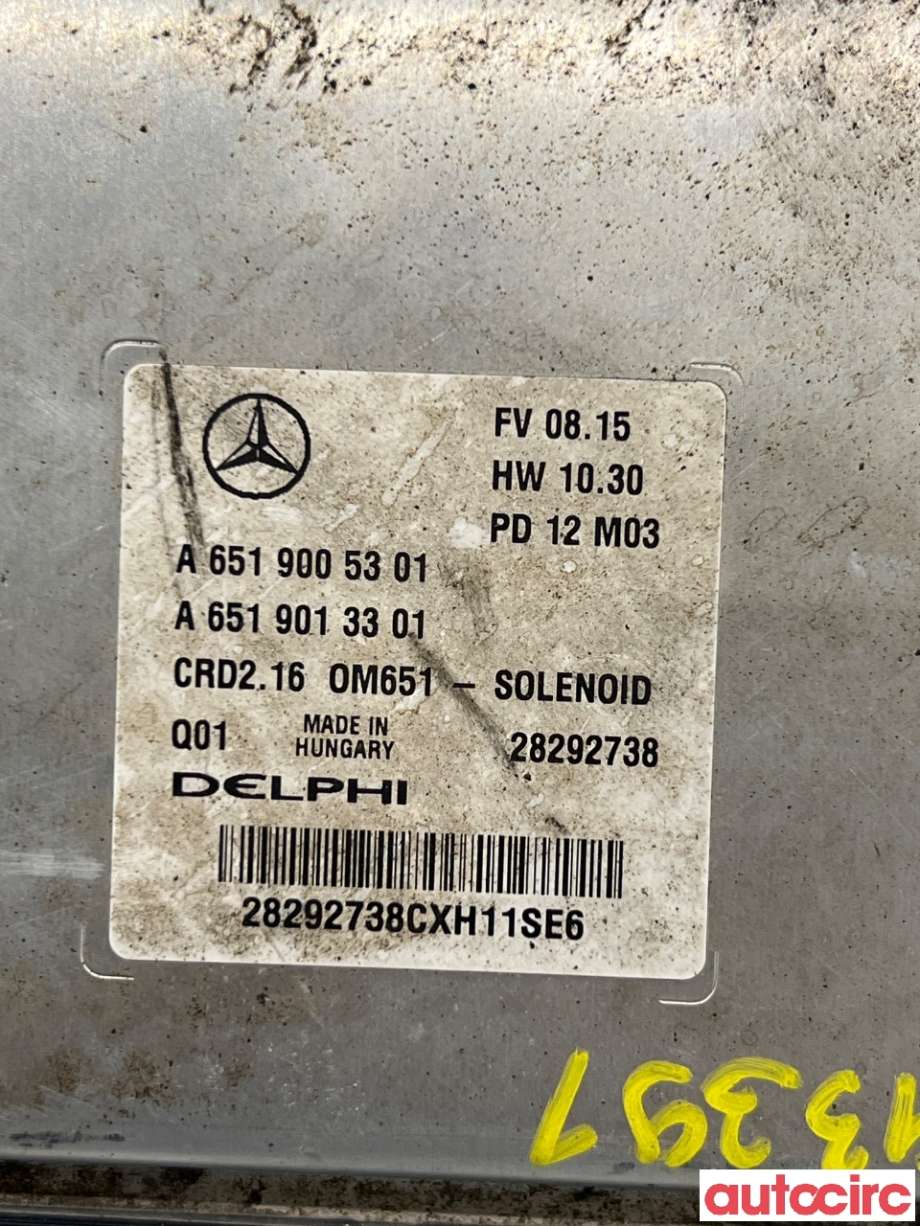 Styreenhet motor til Mercedes E-Klasse 2009-2013 (Fase 1) (W212) (W212) (MERCEDES|A6519005301|28292738)