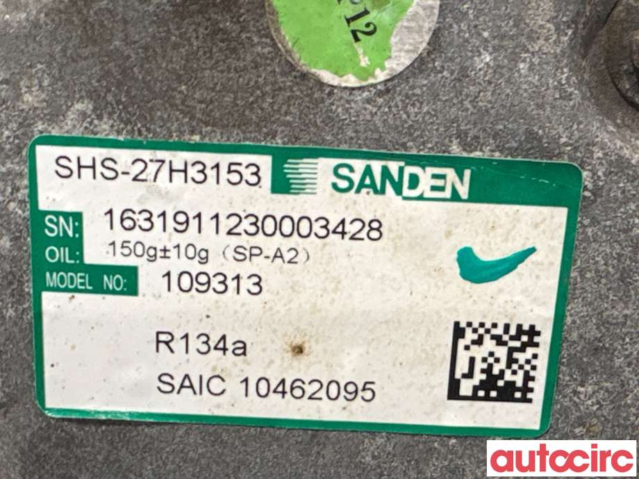 Aircondition kompressor til MG ZS EV 2019-2021 (Type I, Fase 1) (MG|10462095|109313)