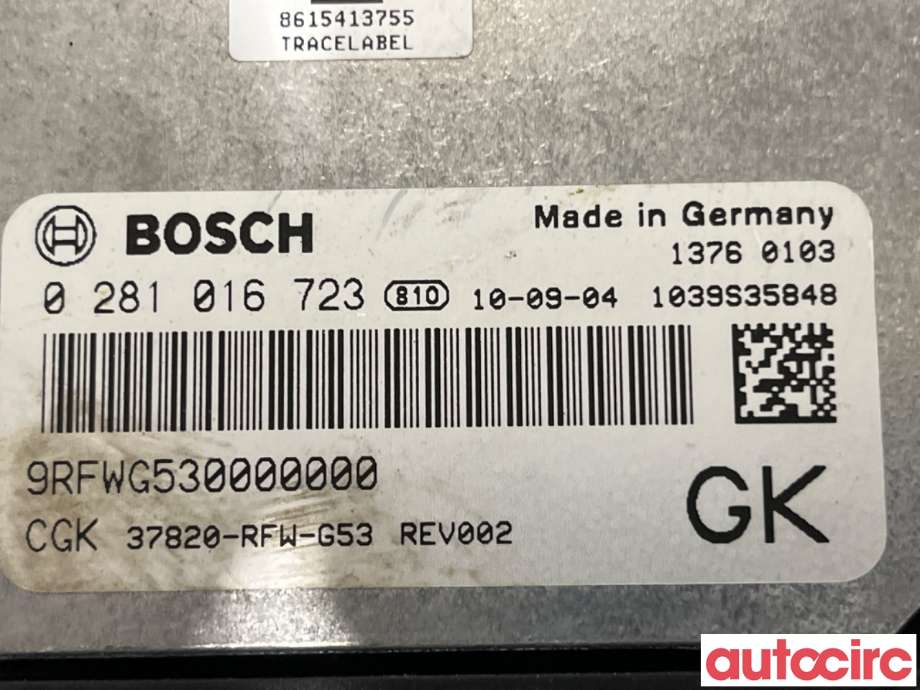 Styreenhet motor til Honda CR-V 2007-2012 (Type III)  (HONDA|37820RFWG52|0281016723|37820-RFW-G53)