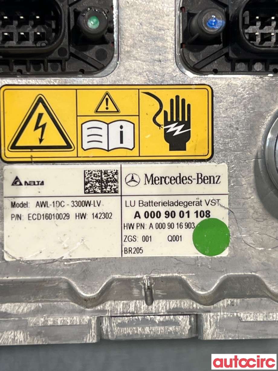 Batterilader (OBC - On Board Charger) til Mercedes C-Klasse 2014-2018 (Fase 1) (W205) (W205) (MERCEDES|A0009005909|AWL-1DC-3300W-LV|A0009001108)
