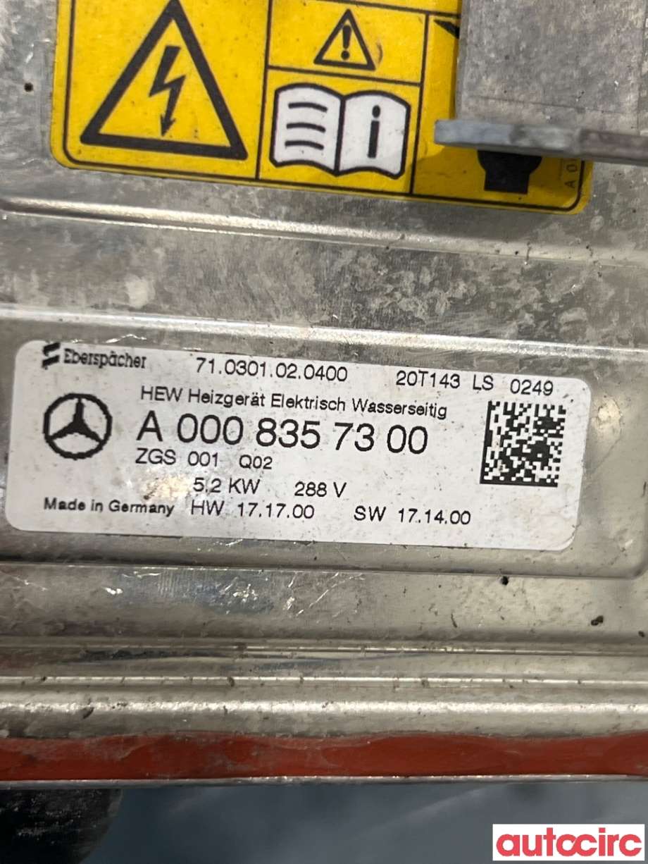 Varmeapparat register til Mercedes A-Klasse 2018-->> (W177) (W177) (MERCEDES|A0008357300|)