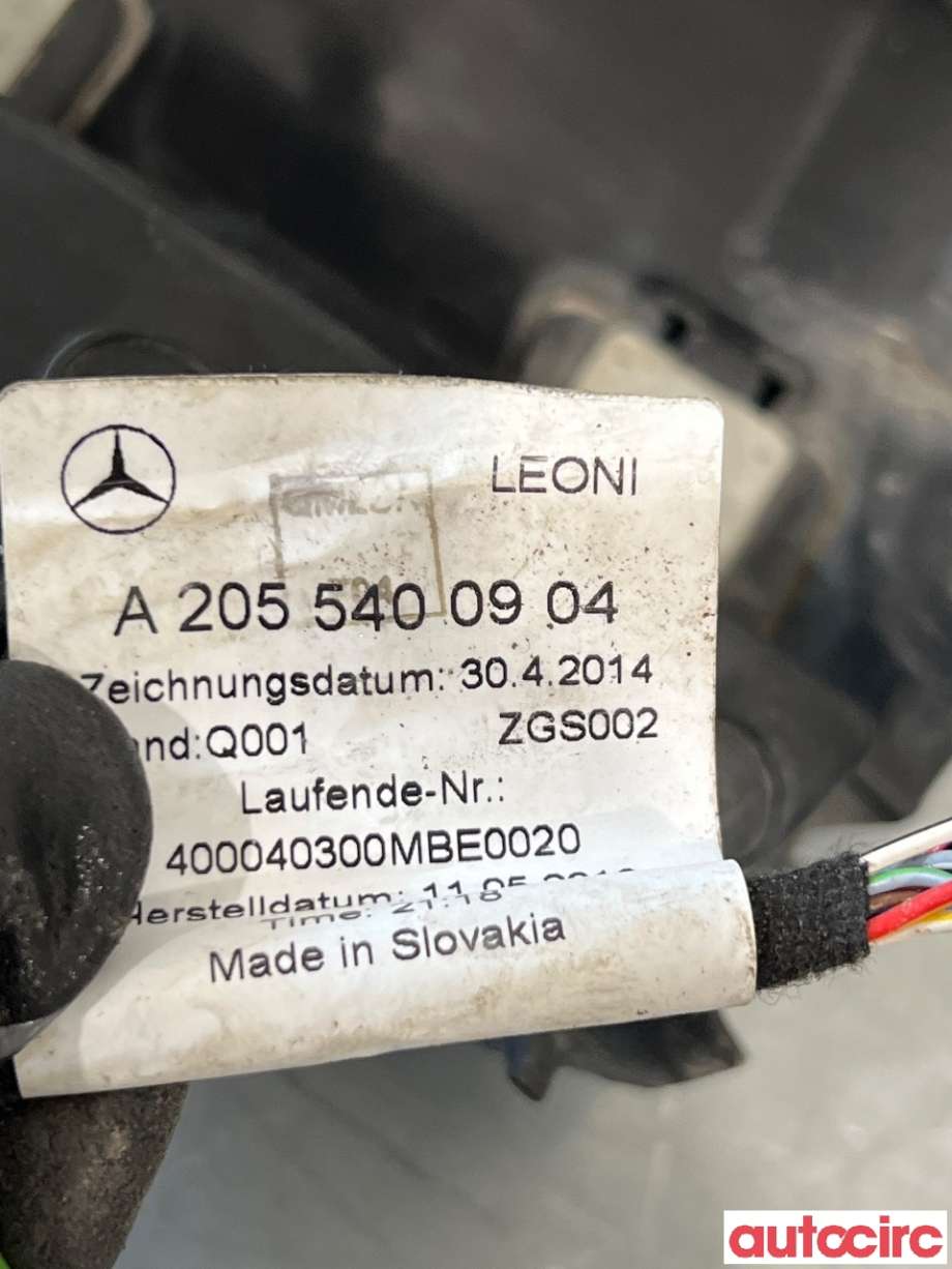 Kabel høy volt (HV) hybrid til Mercedes C-Klasse 2014-2018 (Fase 1) (W205) (W205) (MERCEDES|A2055405482||A2055400904)