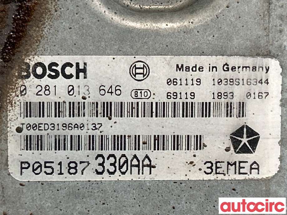 Styreenhet motor til Jeep Commander 2006-2009 (JEEP|5187330AA|0281013646|P05187330AA)