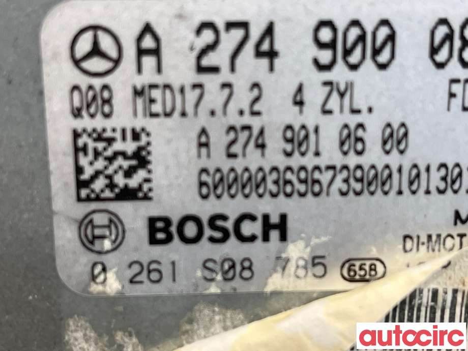 Styreenhet motor til Mercedes C-Klasse 2014-2018 (Fase 1) (W205) (W205) (MERCEDES|A2749000800|0261S08785)