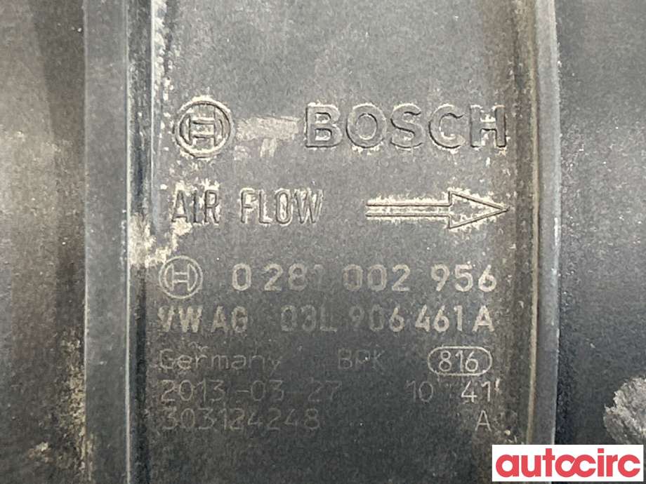 Luftmengde/luftmassemåler til VW Crafter 2011-2016 (Type I, Fase 2) (VOLKSWAGEN|03L906461A|0281002956)
