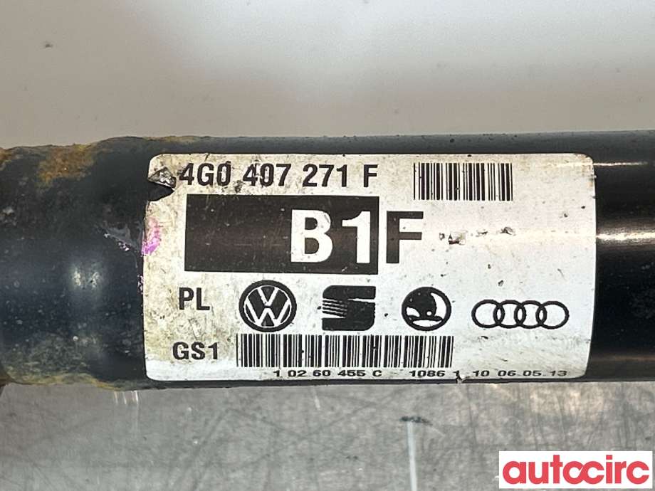 Drivaksel venstre foran til Audi A6 2011-2014 (Type IV, Fase 1) (C7) (C7) (AUDI|4G0407271F|)
