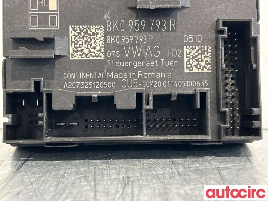 Styreenhet dør venstre foran til Audi A4 2007-2014 (Type IV) (B8) (B8) (AUDI|8K0959793R|A2C7325120500)