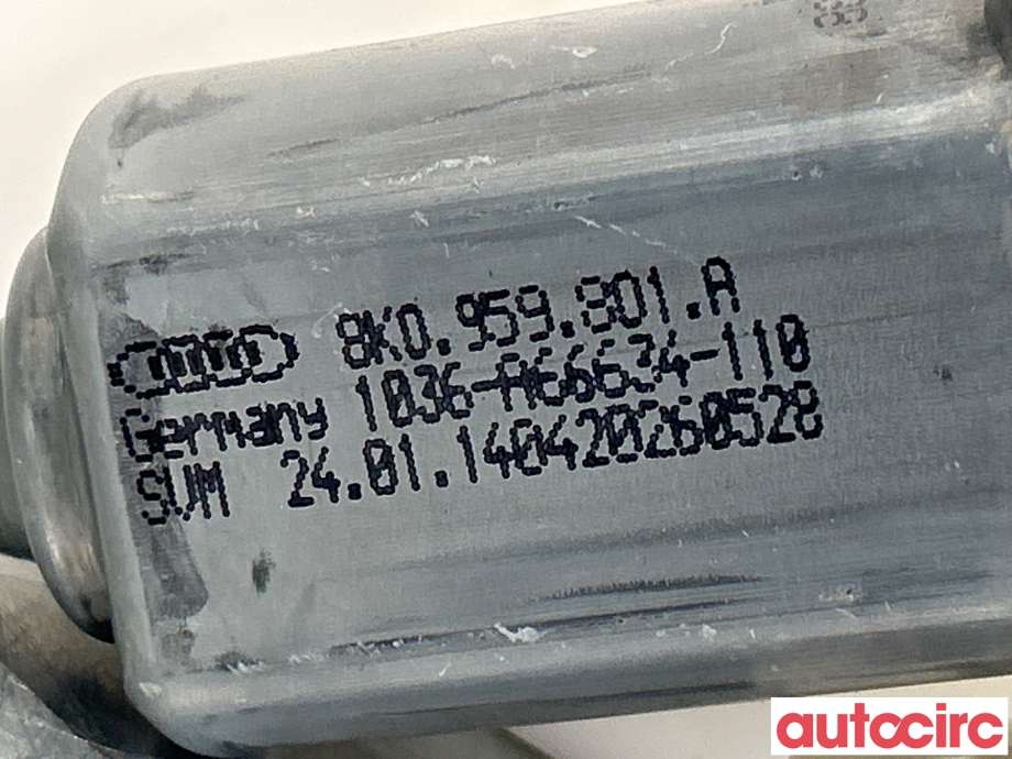 Ruteheis venstre foran til Audi A4 2007-2014 (Type IV) (B8) (B8) (AUDI|8T0959801B|1036-A66634-110|8K0959801A)