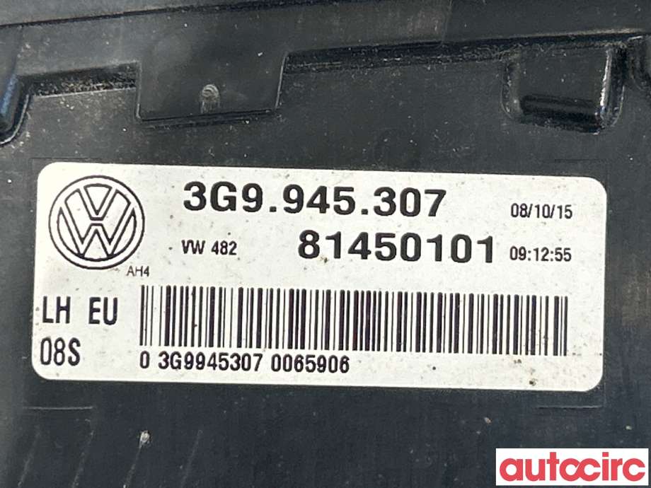 Baklykt venstre indre til VW Passat 2015-2019 (Fase 1) (B8) (B8) (VOLKSWAGEN|3G9945307D|81450101|3G9945307)