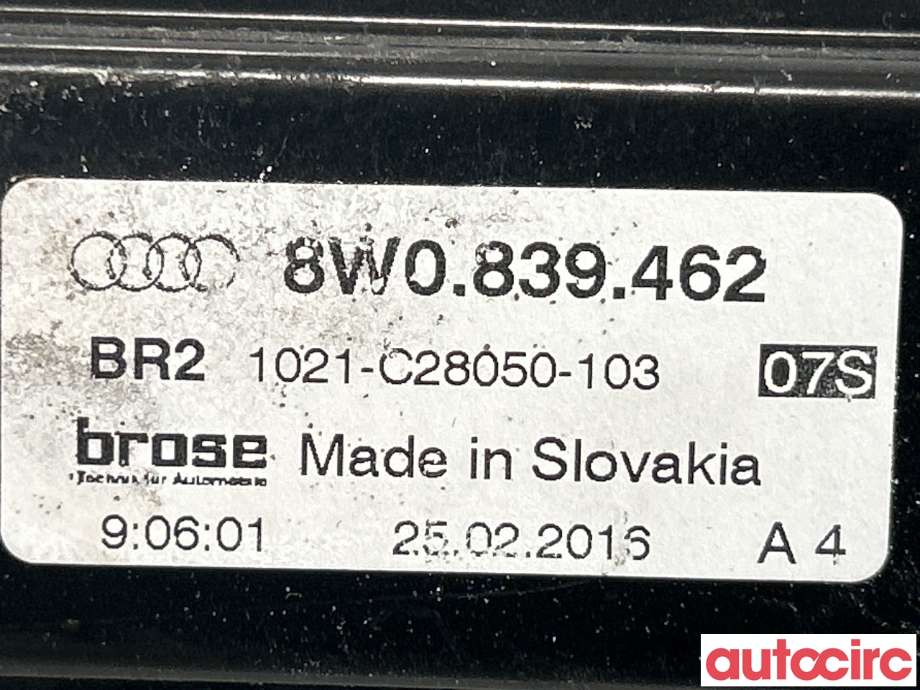 Ruteheis til Audi A4 2015-2019 (Type V, Fase 1) (B9) (B9) (AUDI|8W0839462A||8W0839462)