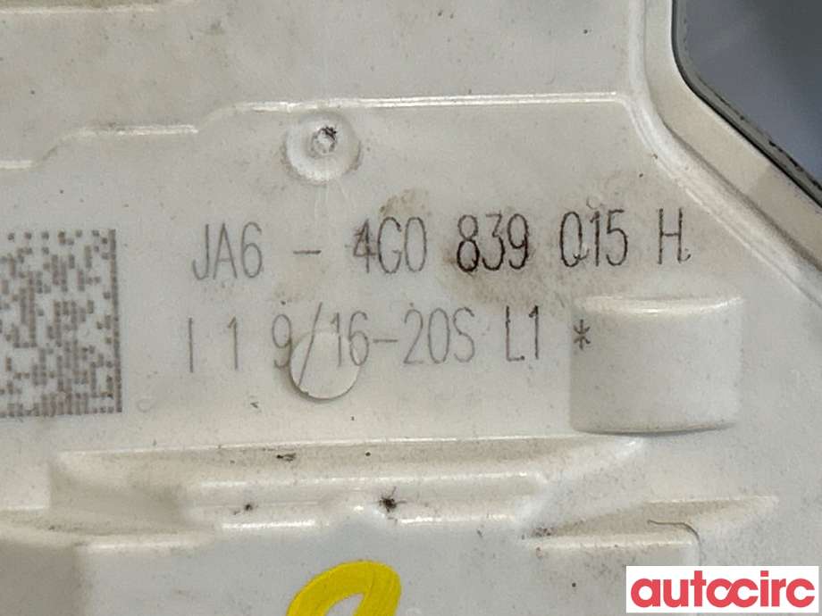 Låsekasse venstre bak til Audi A4 2015-2019 (Type V, Fase 1) (B9) (B9) (AUDI|4G0839015H|)
