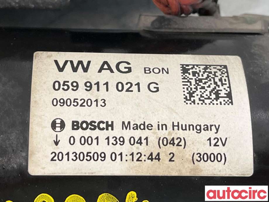 Starter diesel til Audi A6 2011-2014 (Type IV, Fase 1) (C7) (C7) (AUDI|059911021K|0001139041|059911021G)