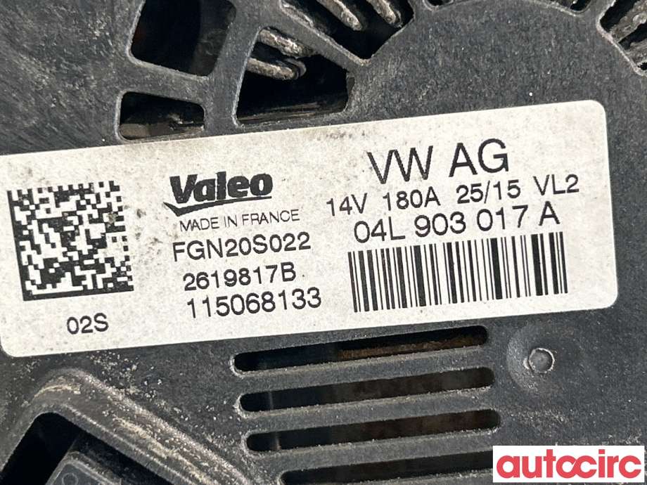 Dynamo til Audi Q5 2012-2017 (Type I, Fase 2)  (AUDI|04L903017AX|FGN20S022|04L903017A)