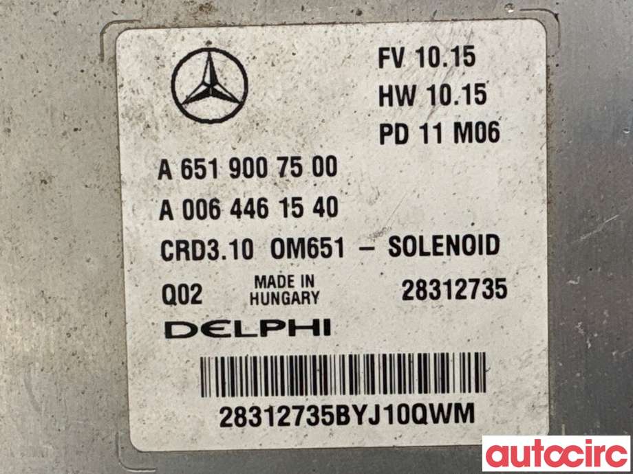 Styreenhet motor til Mercedes C-Klasse 2011-2014 (Fase 2) (W204) (W204) (MERCEDES|A6519007500|28312735)
