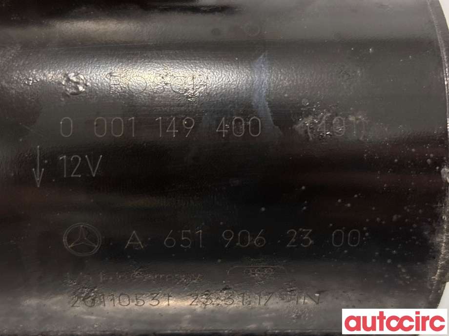 Starter diesel til Mercedes C-Klasse 2011-2014 (Fase 2) (W204) (W204) (MERCEDES|A6519062800|0001149400|A6519062300)