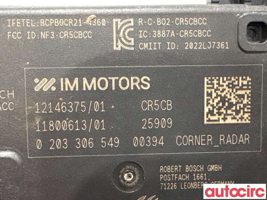 Sensor radar til MG MG5 2022-->> (MG IM 6|11800613|0203306549|12146375)