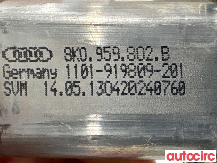 Ruteheis høyre foran til Audi A6 2011-2014 (Type IV, Fase 1) (C7) (C7) (AUDI|8K0959802B|1101-919809-201)