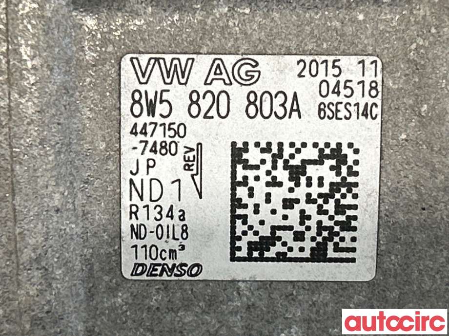 Aircondition kompressor til Audi A4 2015-2019 (Type V, Fase 1) (B9) (B9) (AUDI|4M0820803|447150-7480|8W5820803A)