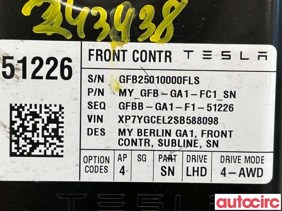 Styreenhet comfort (BCM) til Tesla Model Y 2021-2024 (Type I)  (TESLA|1866750-20-B|1497327-00-B)
