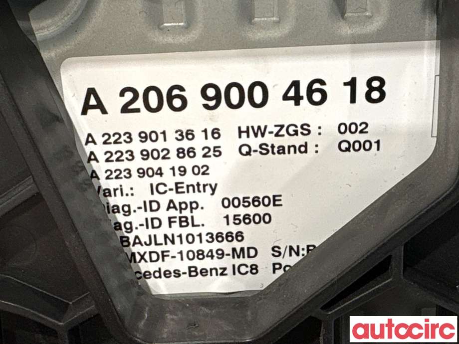 Styreenhet diverse til Mercedes EQE 2022-->>  (MERCEDES|A2069004618||A2069000123)