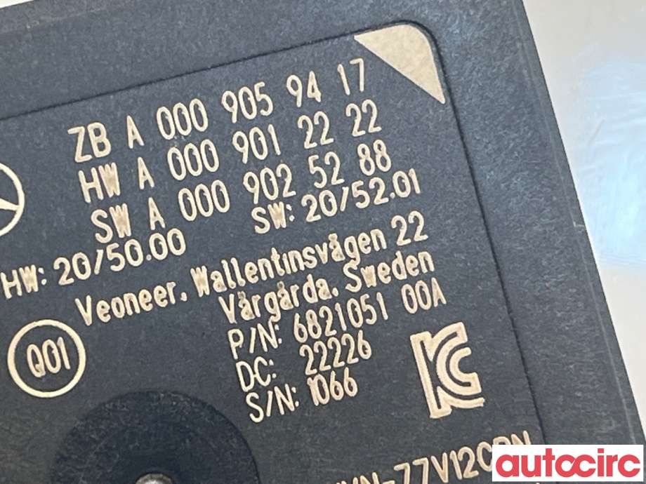 Sensor radar til Mercedes EQE 2022-->>  (MERCEDES|A0009059417)