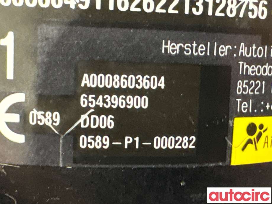 Airbag rattpute til Mercedes EQE 2022-->> (MERCEDES|A0008603604|)