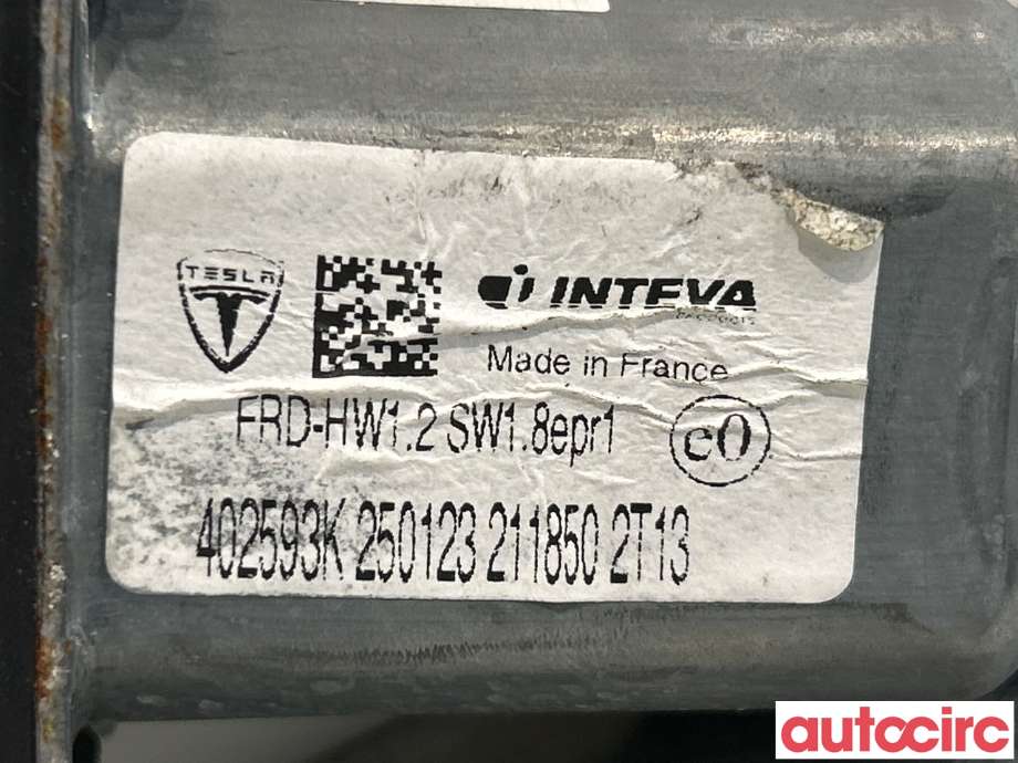 Ruteheis høyre foran til Tesla Model S 2016-2021 (Fase 2)  (TESLA|6006651-00-L|402593K|)