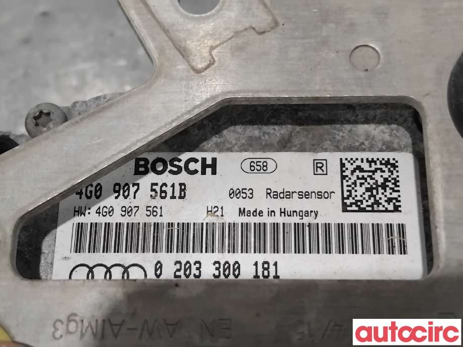 Sensor radar til Audi A6, Allroad 2015-2019 (Type III, Fase 2) (C7) (C7) (AUDI|4G0907561BX|0203300181|4G0907561B)