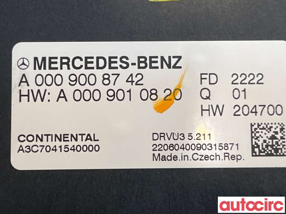 Styreenhet diverse til Mercedes EQE 2022-->>  (MERCEDES|A0009008742)