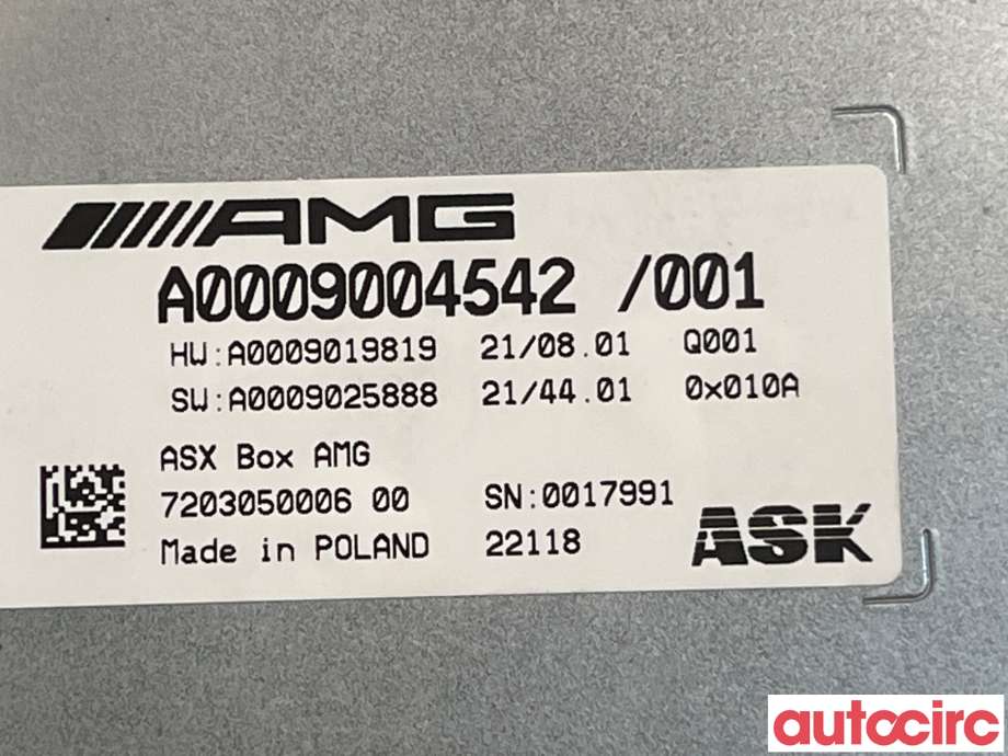 Styreenhet diverse til Mercedes EQE 2022-->>  (MERCEDES|A0009004542)