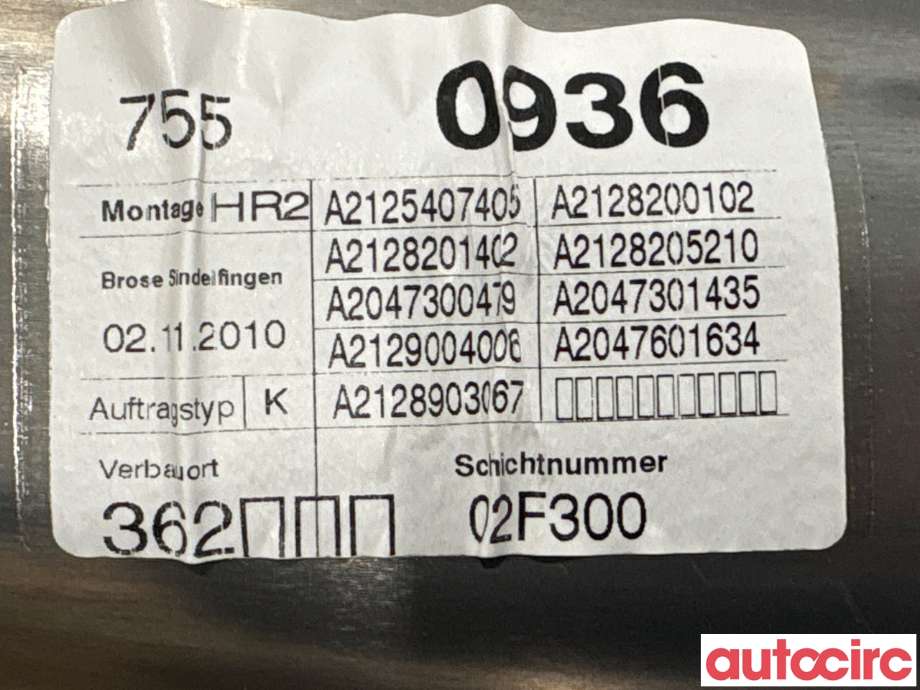 Ruteheis til Mercedes E-Klasse 2009-2013 (Fase 1) (W212) (W212) (MERCEDES|A2127301879|977288-104|)