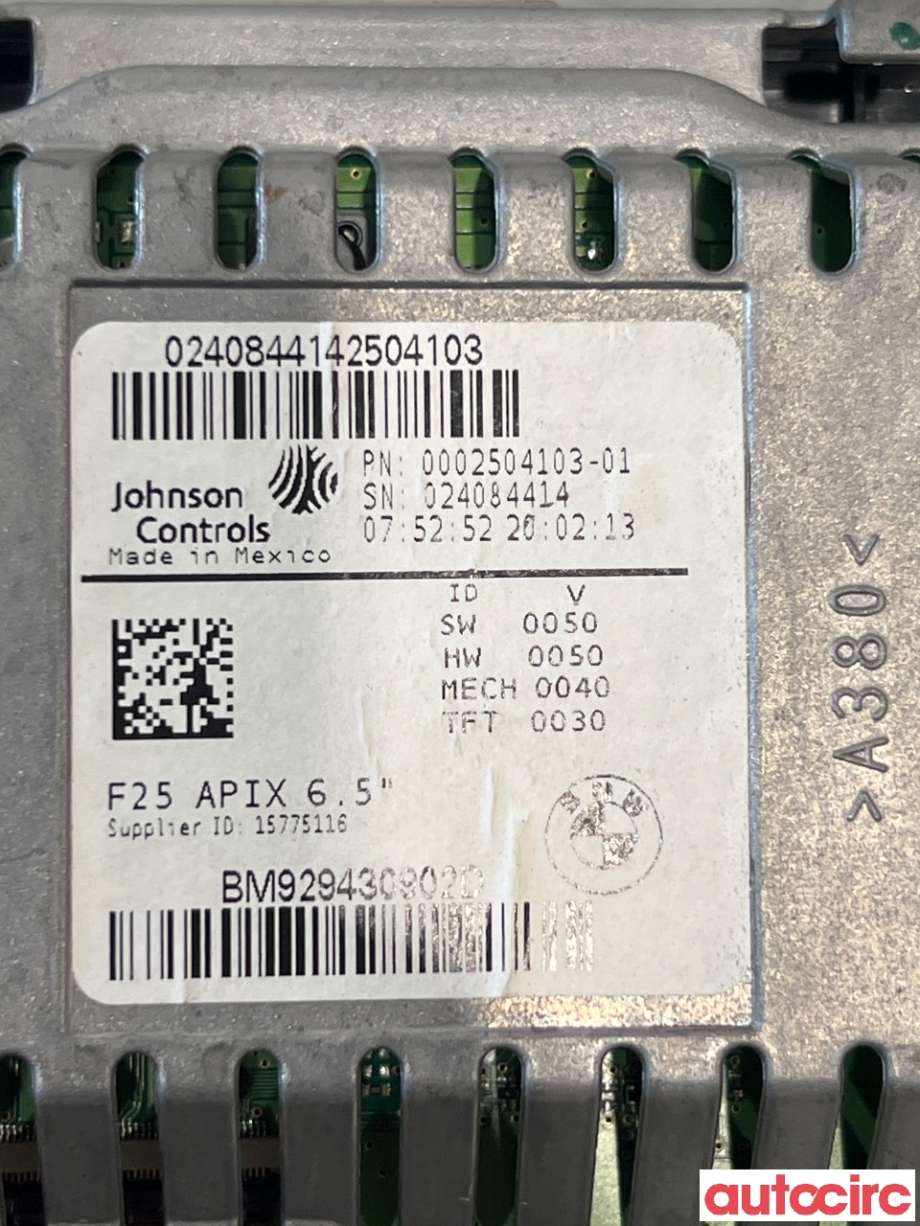 Instrument kjørecomputer til BMW X3 2010-2017 (F25) (F25) (BMW|65509294309|)