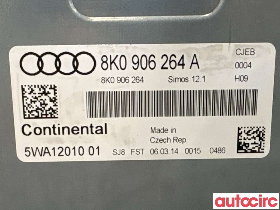 Styreenhet motor til Audi A4 2007-2014 (Type IV) (B8) (B8) (AUDI|8K0906264A|5WA12010)