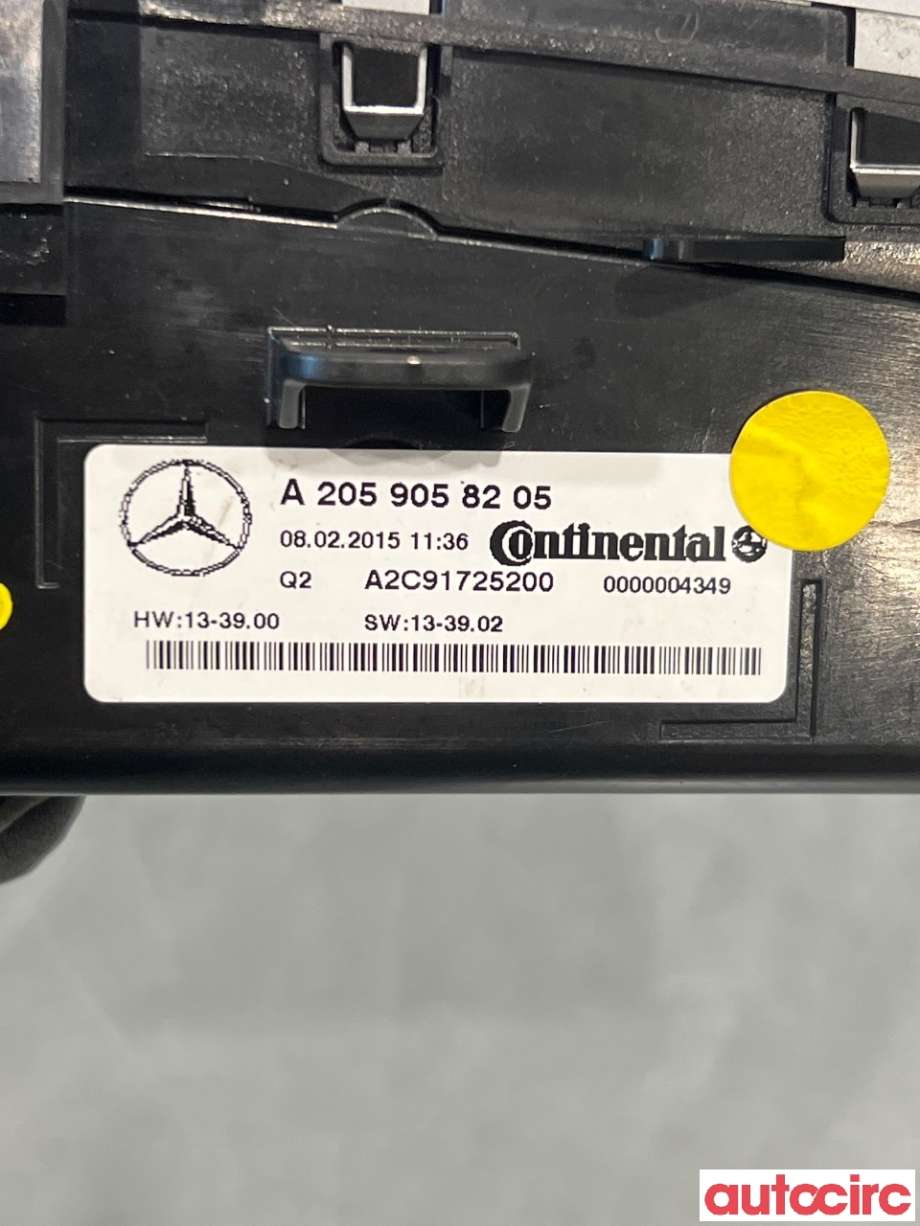 Varmeapparat betjening til Mercedes C-Klasse 2014-2018 (Fase 1) (W205) (W205) (MERCEDES|A2059058205|)