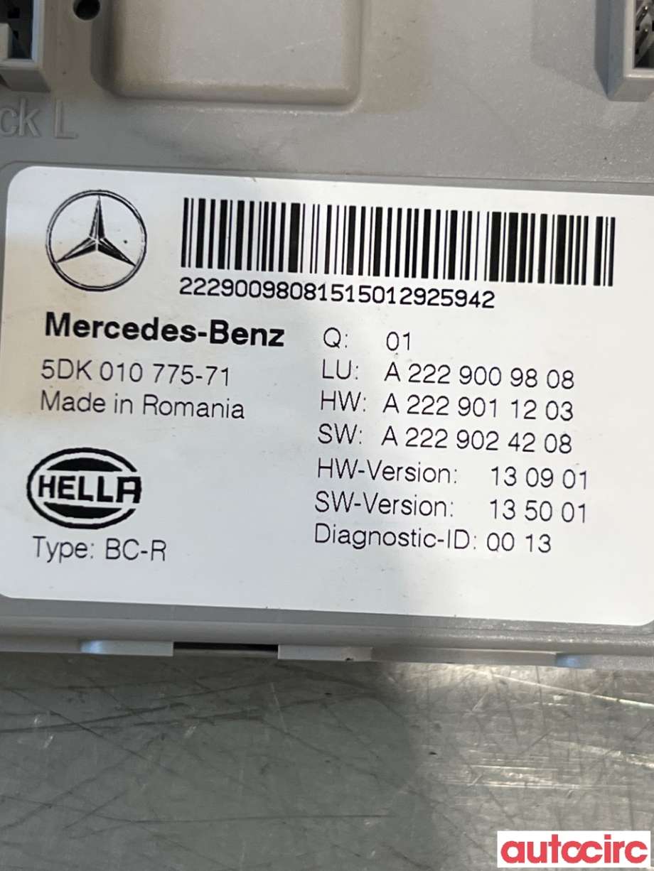 Styreenhet diverse til Mercedes C-Klasse 2014-2018 (Fase 1) (W205) (W205) (MERCEDES|A2229009808|5DK010775-71)