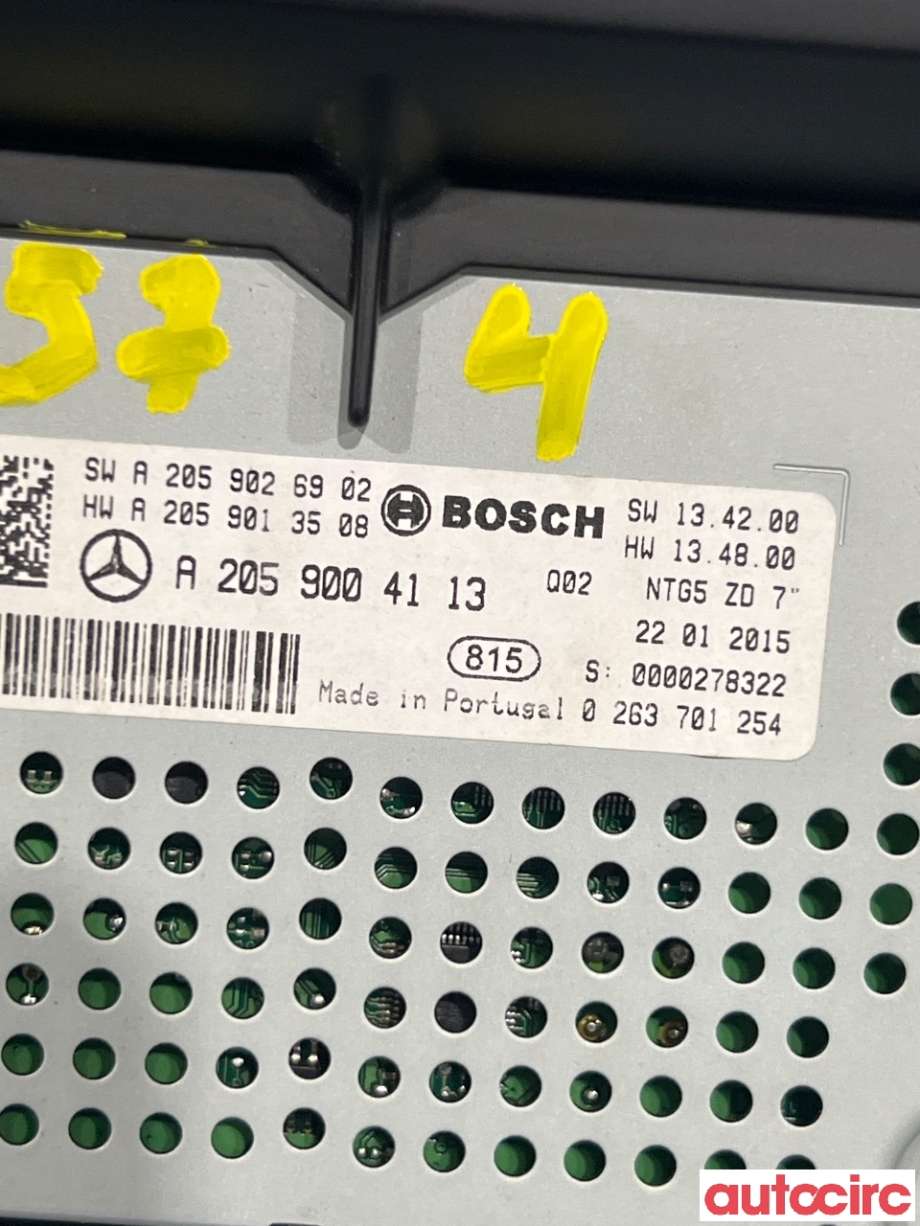 Instrument kjørecomputer til Mercedes C-Klasse 2014-2018 (Fase 1) (W205) (W205) (MERCEDES|A2059004113|)