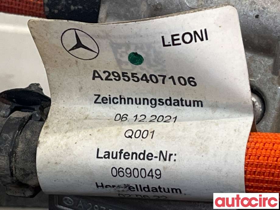 Kabel høy volt (HV) hybrid til Mercedes EQE 2022-->>  (MERCEDES|A2955407106)