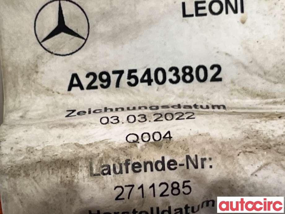Kabel høy volt (HV) hybrid til Mercedes EQE 2022-->> (MERCEDES|A2975403802)