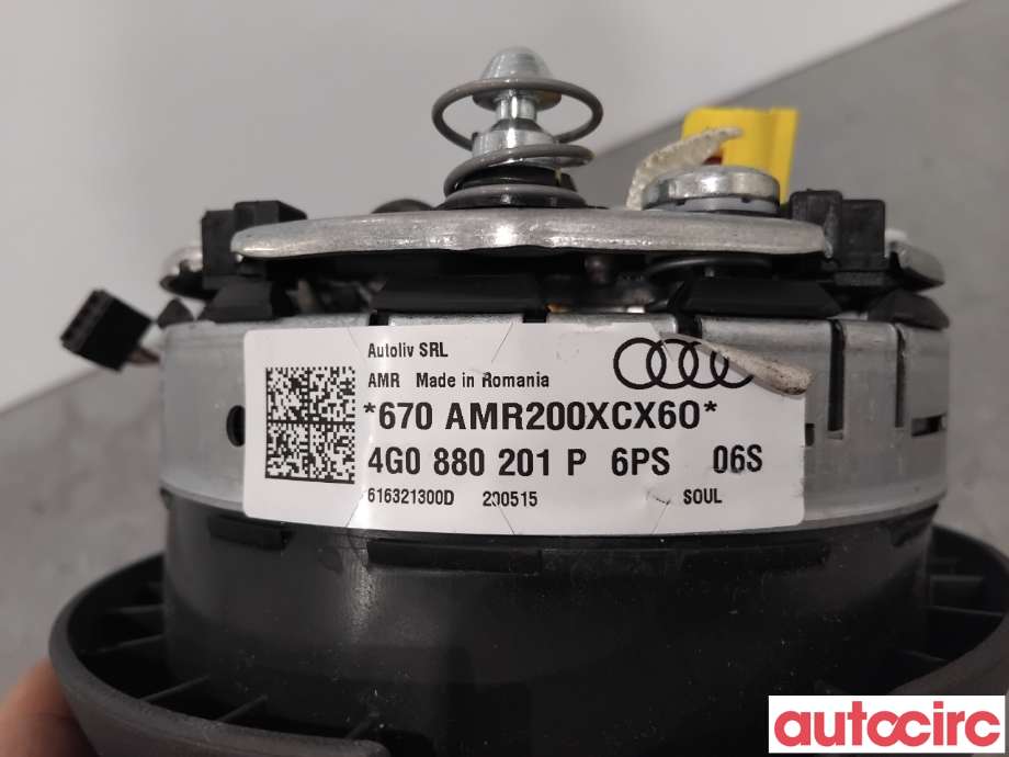 Airbag rattpute til Audi A6, Allroad 2015-2019 (Type III, Fase 2) (C7) (C7) (AUDI|4G0880201P|616321300D|4G0880201AG)