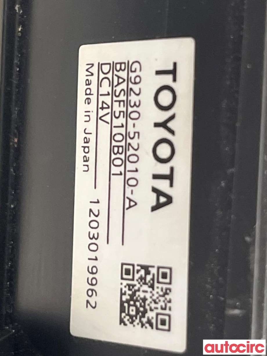 Diverse deler til Toyota C-HR 2016-->>  (TOYOTA|G9230-52010)